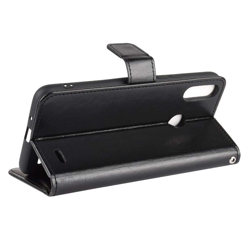 Infinix Hot 7/X624B Case, PU Leather Wallet Case Cover [Stand Feature] with Wrist Strap