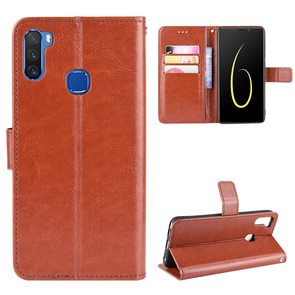 Infinix Note 6 X610 Case, PU Leather Wallet Case Phone Cover [Stand Feature] with Wrist Strap