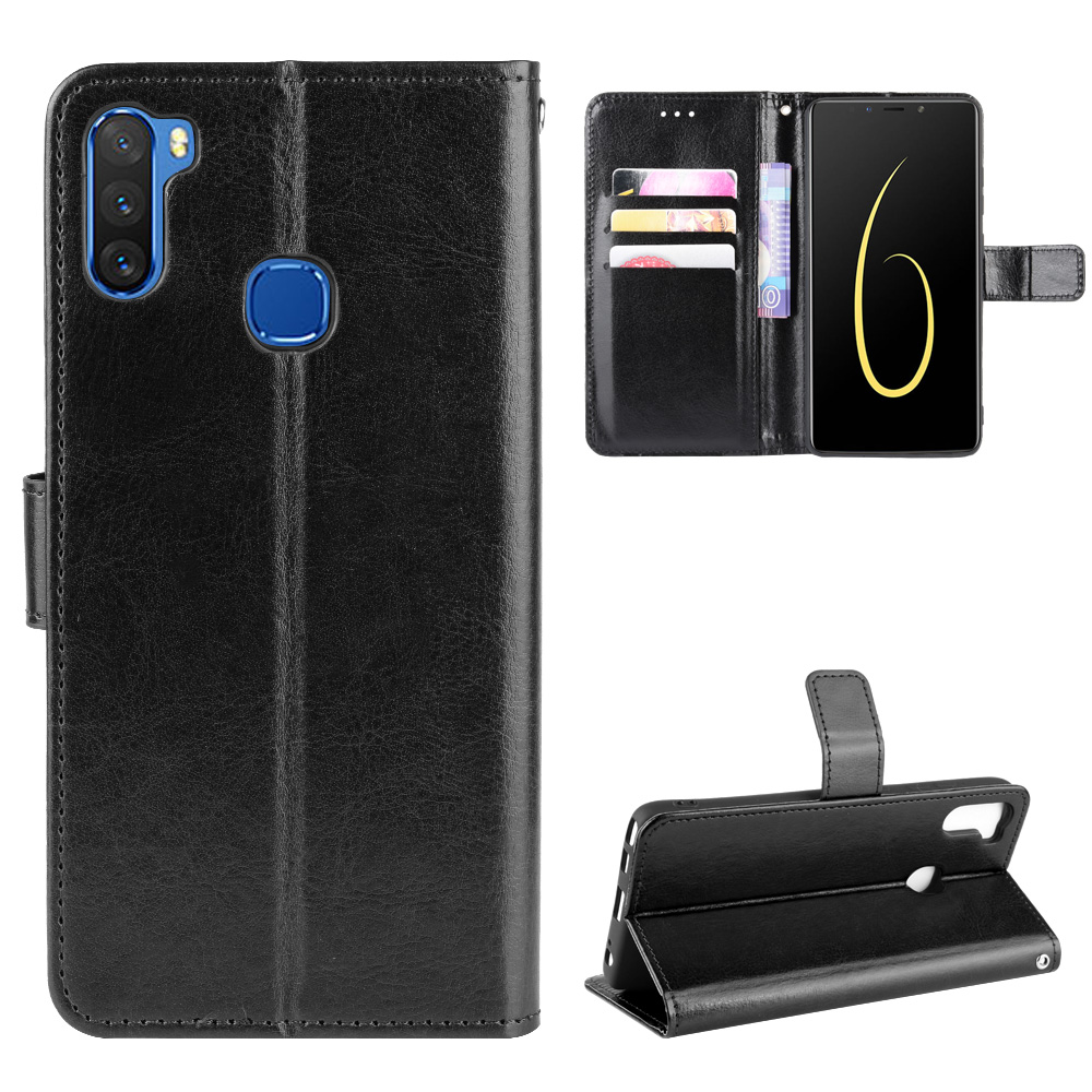 Infinix Note 6 X610 Case, PU Leather Wallet Case Phone Cover [Stand Feature] with Wrist Strap