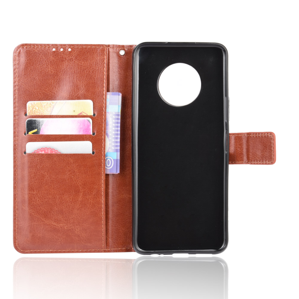 Infinix Note 7 Case, PU Leather Wallet Case Phone Cover [Stand Feature] with Wrist Strap