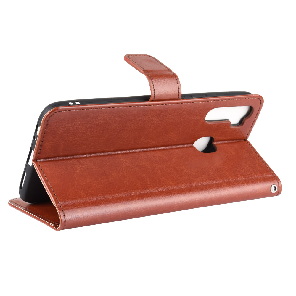 Infinix S5/S5 Lite/X652/X652B Case, PU Leather Wallet Case Phone Cover with Wrist Strap