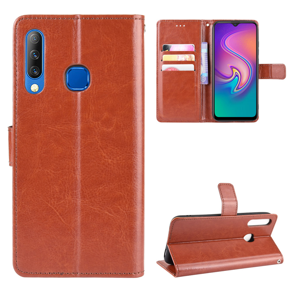 Infinix Smart 3 Plus X627 Case, PU Leather Wallet Case Phone Cover [Stand Feature] with Wrist Strap