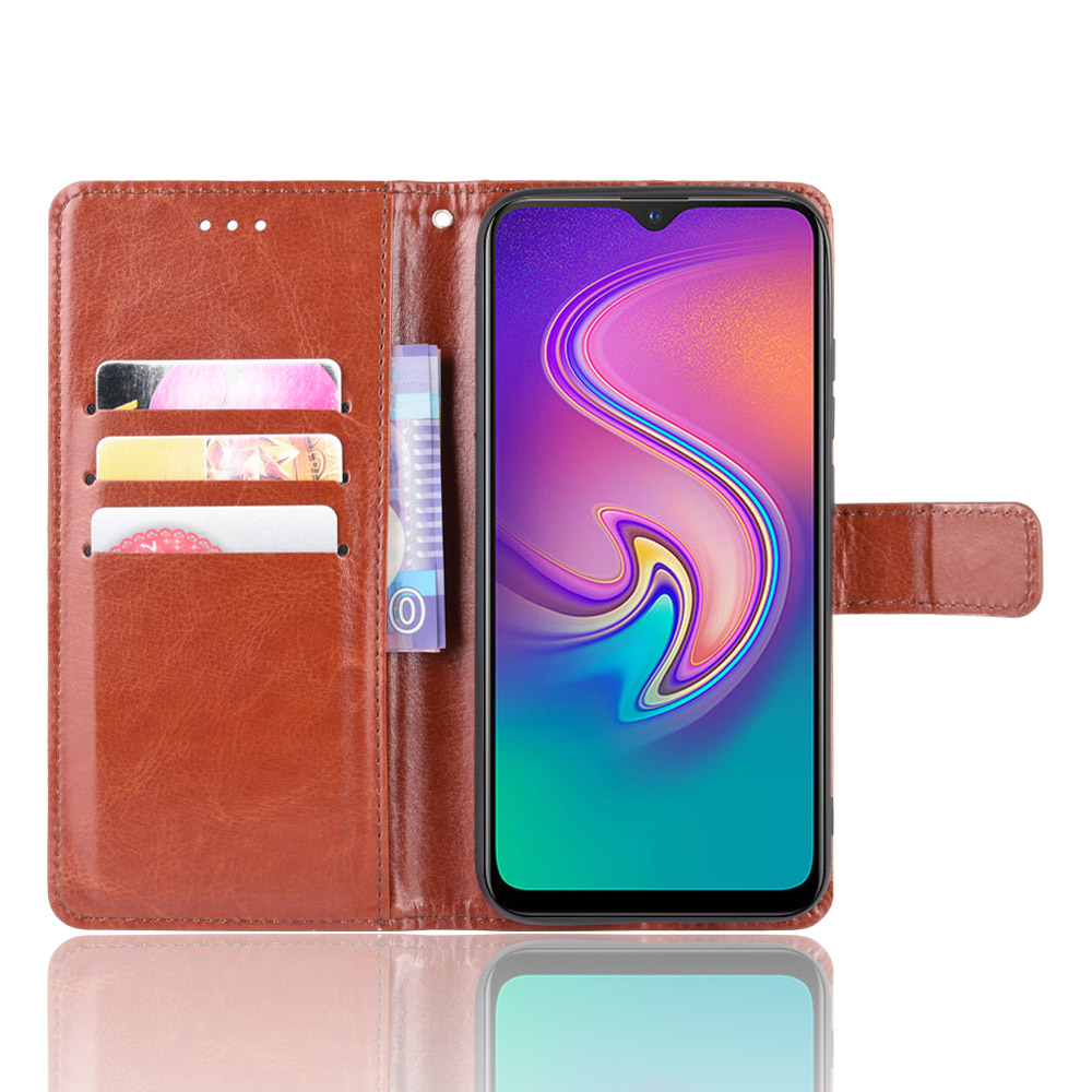 Infinix Smart 3 Plus X627 Case, PU Leather Wallet Case Phone Cover [Stand Feature] with Wrist Strap