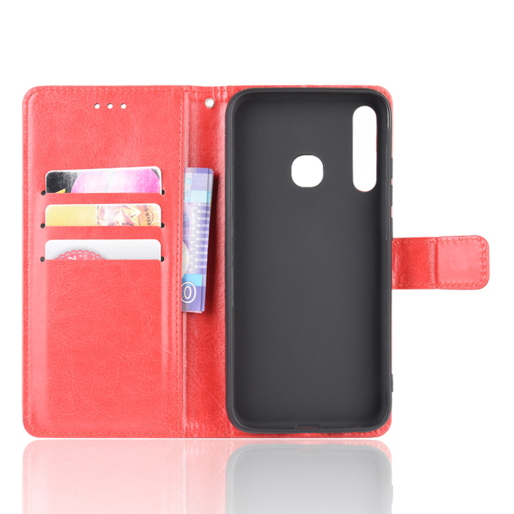 Infinix Smart 3 Plus X627 Case, PU Leather Wallet Case Phone Cover [Stand Feature] with Wrist Strap