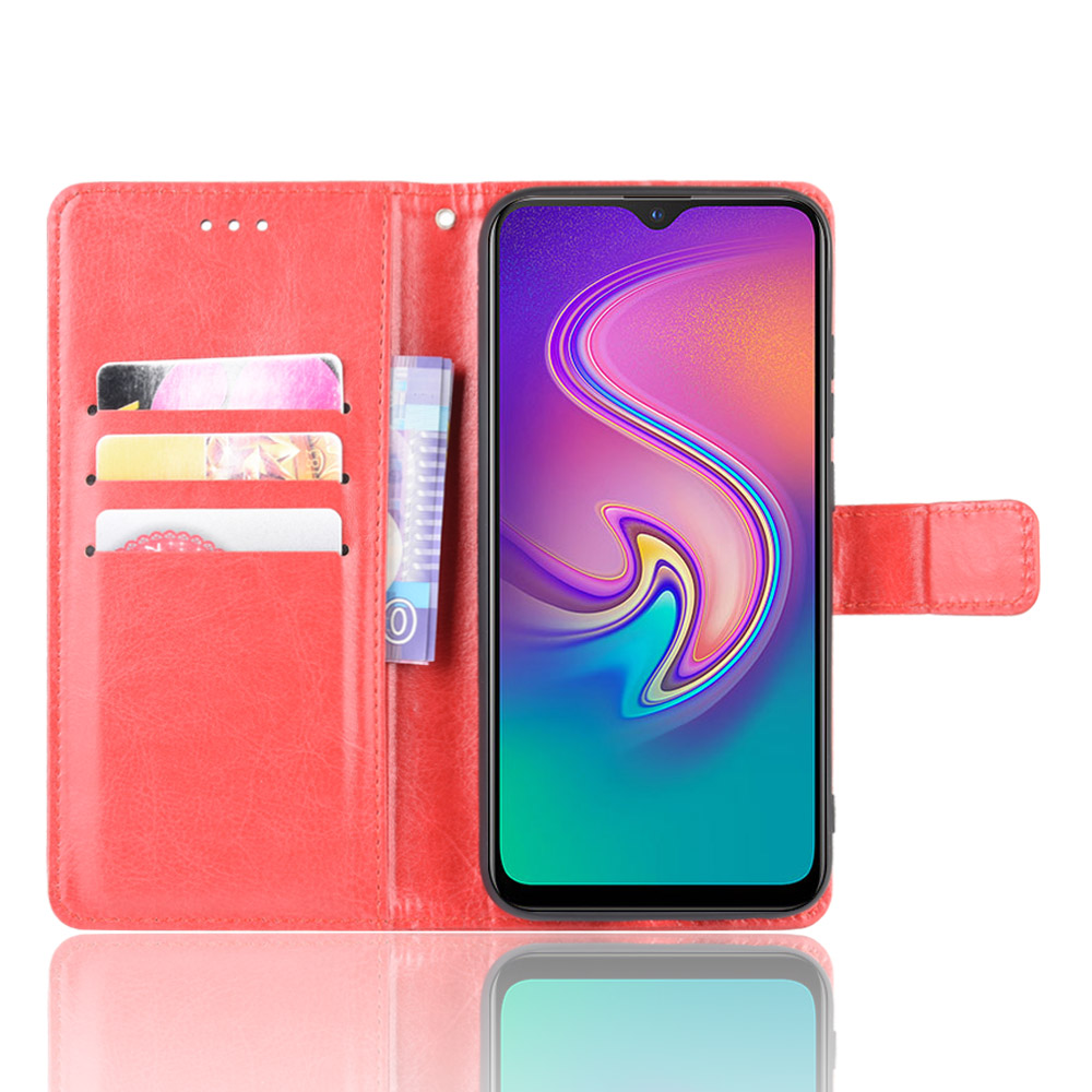 Infinix Smart 3 Plus X627 Case, PU Leather Wallet Case Phone Cover [Stand Feature] with Wrist Strap