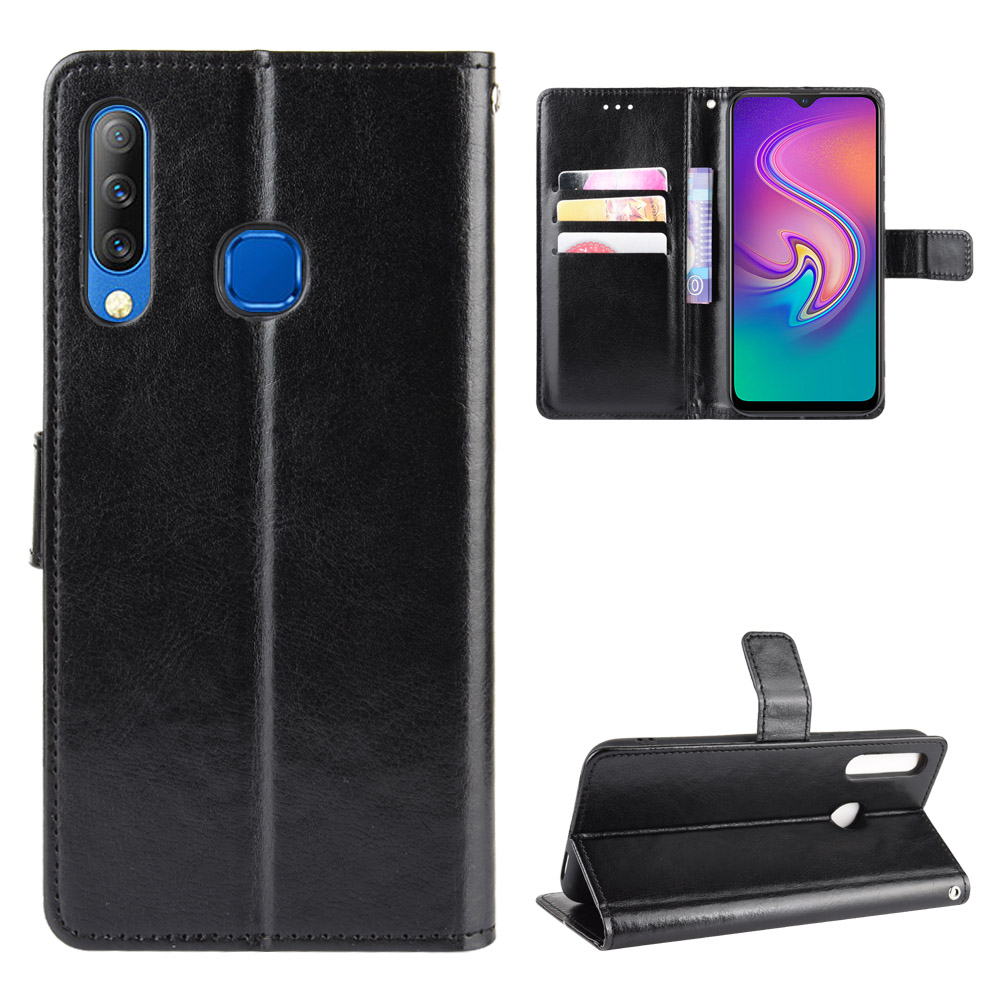 Infinix Smart 3 Plus X627 Case, PU Leather Wallet Case Phone Cover [Stand Feature] with Wrist Strap