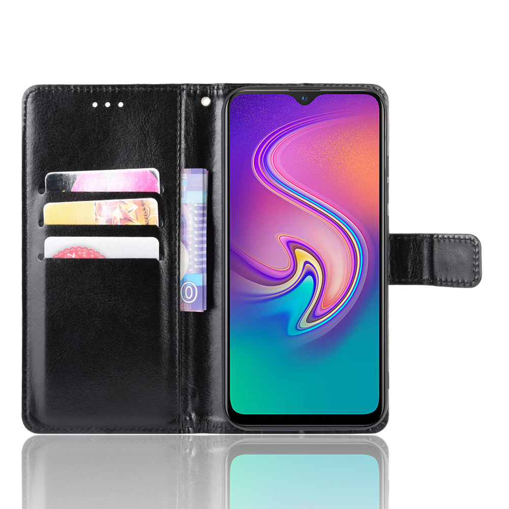 Infinix Smart 3 Plus X627 Case, PU Leather Wallet Case Phone Cover [Stand Feature] with Wrist Strap