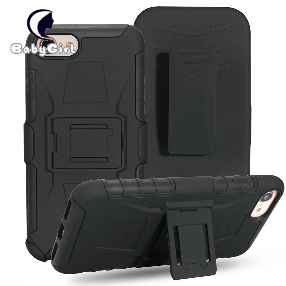 iPhone 6 6S Belt Clip Case, Combo Shell Slim Case with Belt Swivel Clip &amp; Built in Kickstand