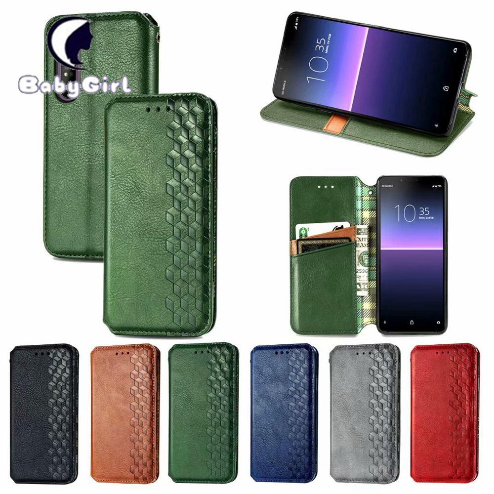 Sony Xperia 10 II Case Sony Xperia 1 II Case Card Holder Slot Wallet Stand Protection Phone Cover