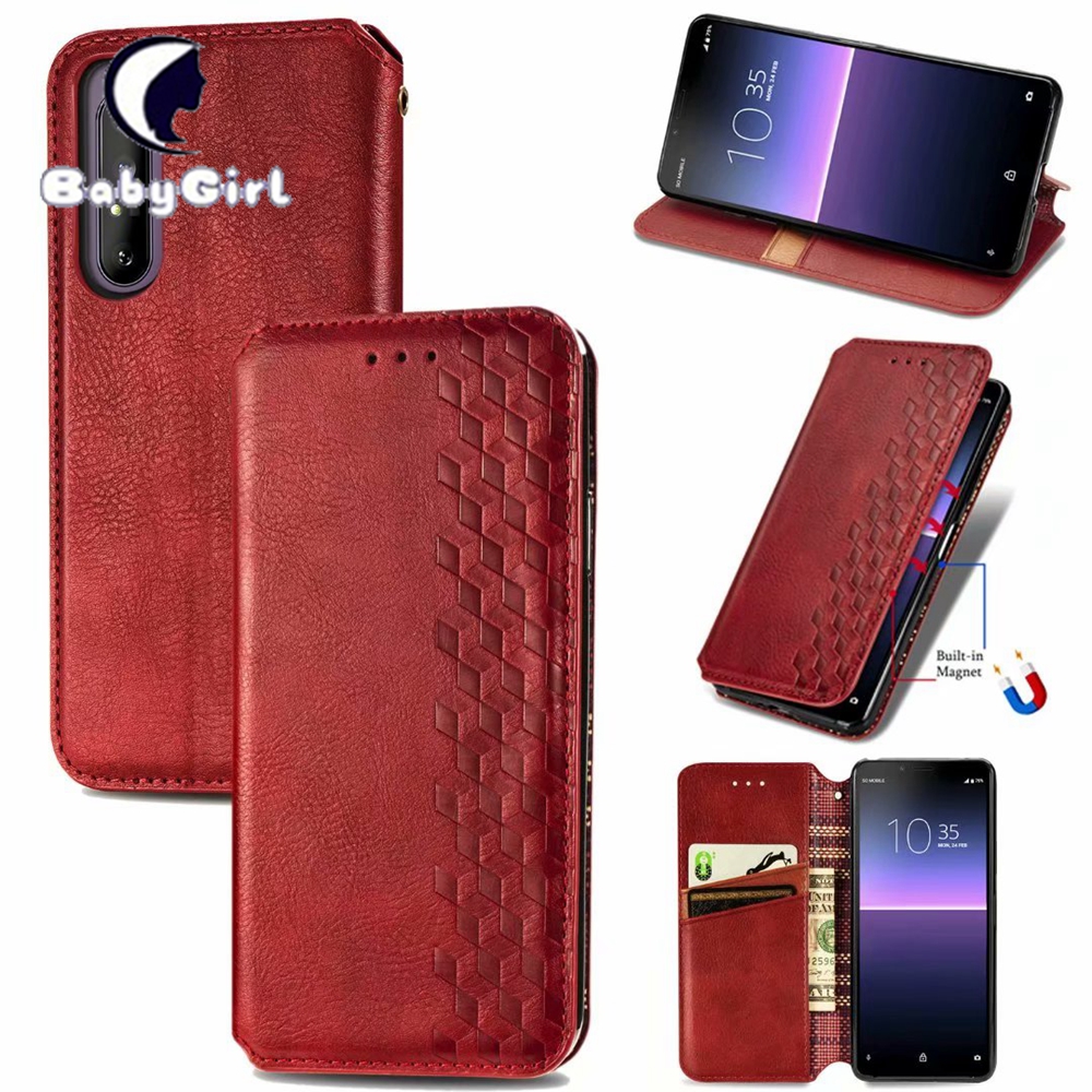 Sony Xperia 10 II Case Sony Xperia 1 II Case Card Holder Slot Wallet Stand Protection Phone Cover