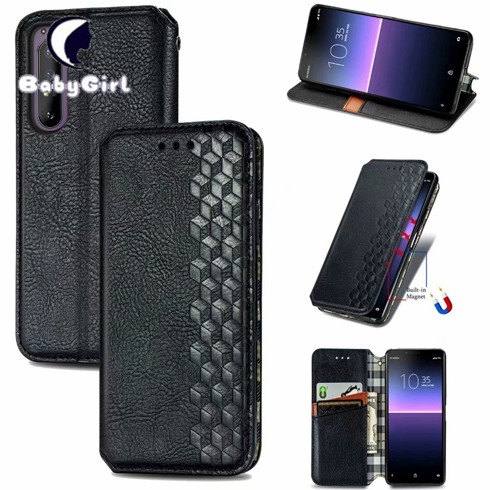 Sony Xperia 10 II Case Sony Xperia 1 II Case Card Holder Slot Wallet Stand Protection Phone Cover