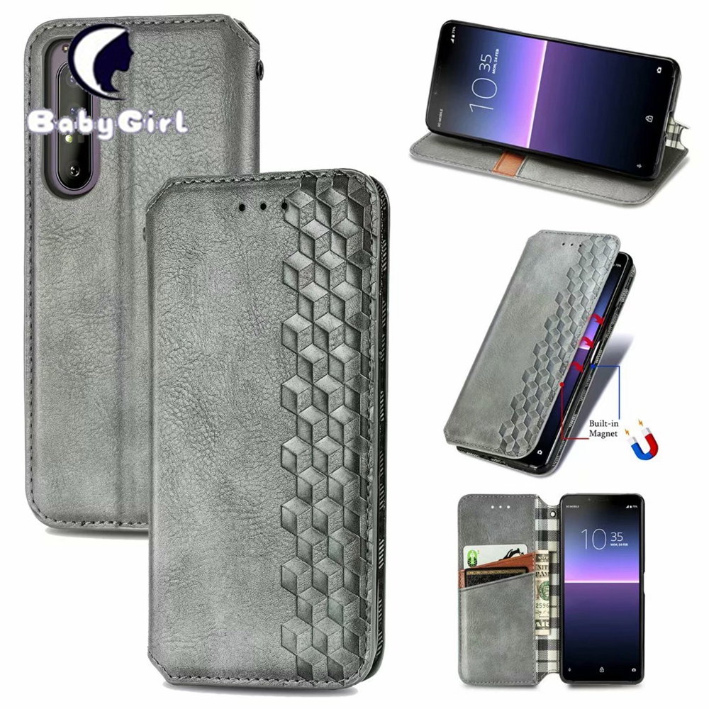 Sony Xperia 10 II Case Sony Xperia 1 II Case Card Holder Slot Wallet Stand Protection Phone Cover