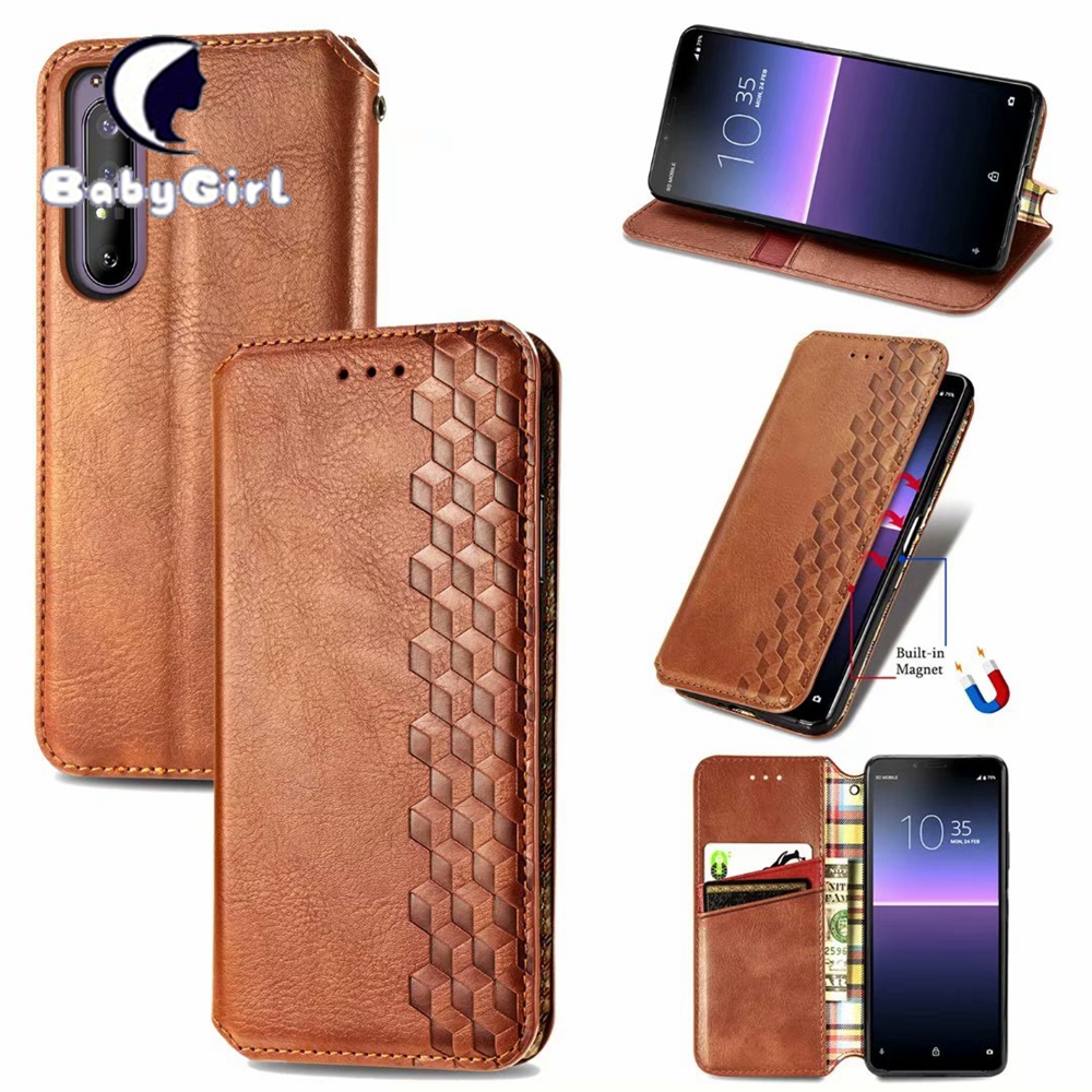 Sony Xperia 10 II Case Sony Xperia 1 II Case Card Holder Slot Wallet Stand Protection Phone Cover