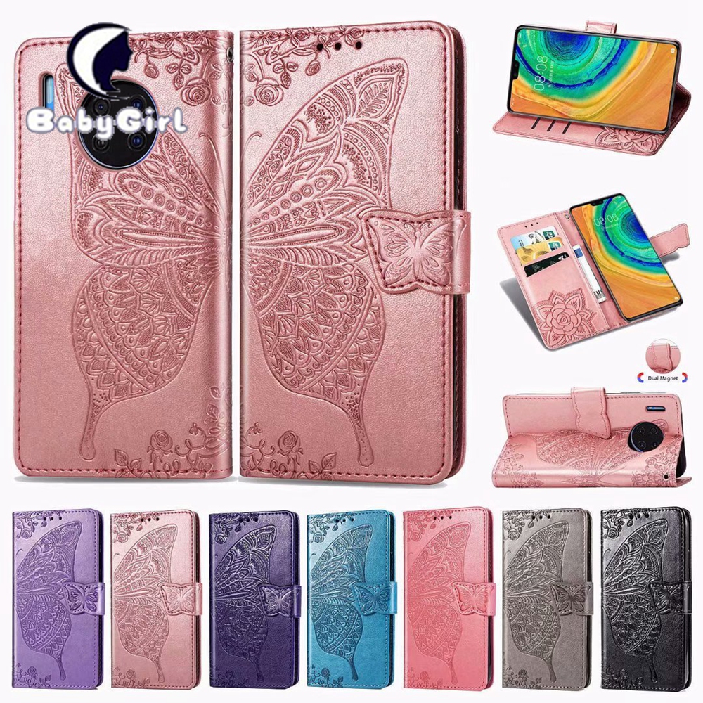 Huawei Mate 10 Lite Mate 20 Lite Mate 20 Pro Mate 30 Lite Mate 30 Pro Case 3D Butterfly Flip Cover