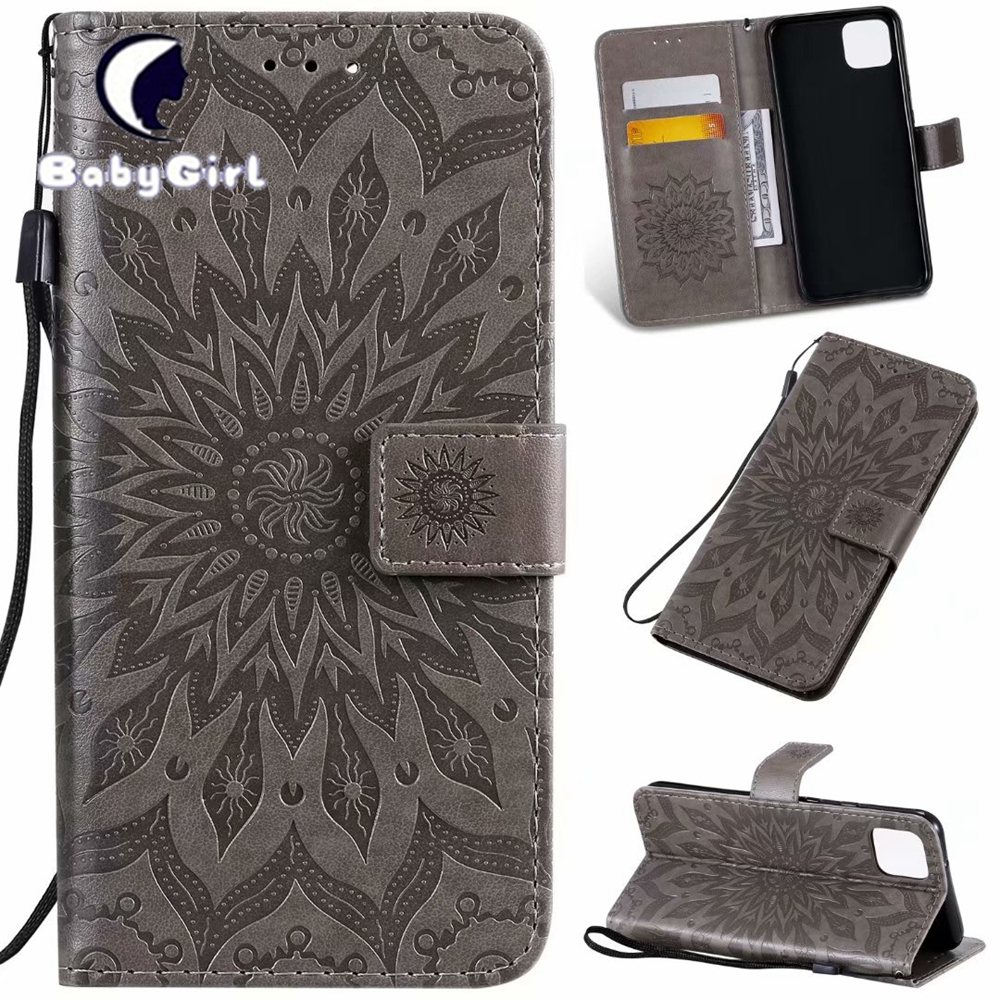 Embossed Leather Wallet Case For Google Pixel XL 2 Pixel 3a Pixel 4 XL Flip Holder Card Slots Cover