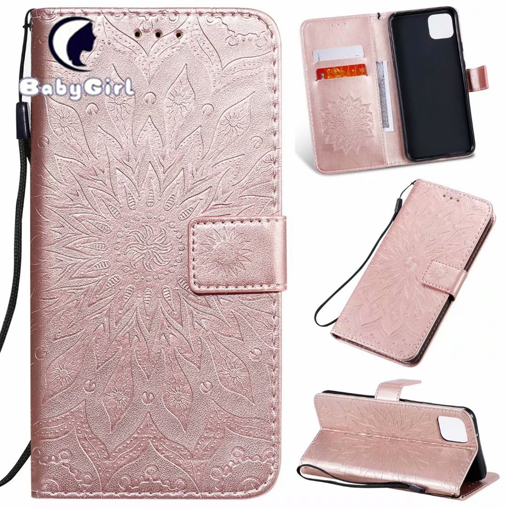 Embossed Leather Wallet Case For Google Pixel XL 2 Pixel 3a Pixel 4 XL Flip Holder Card Slots Cover