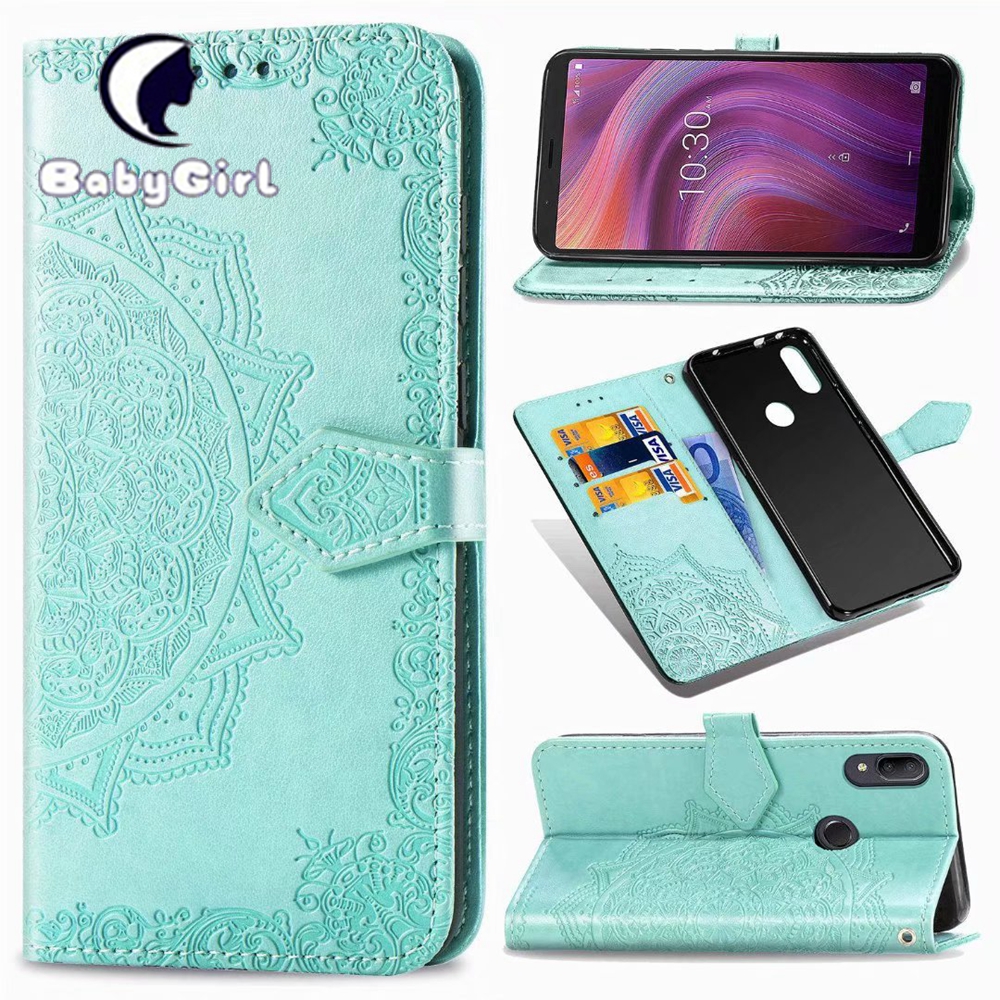Alcatel 3V 2019 Alcatel 3X 2019 Cases 3D Flower New High Quality Flip Leather Protective Phone Cover