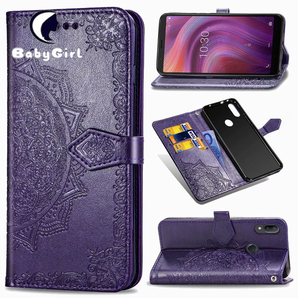 Alcatel 3V 2019 Alcatel 3X 2019 Cases 3D Flower New High Quality Flip Leather Protective Phone Cover