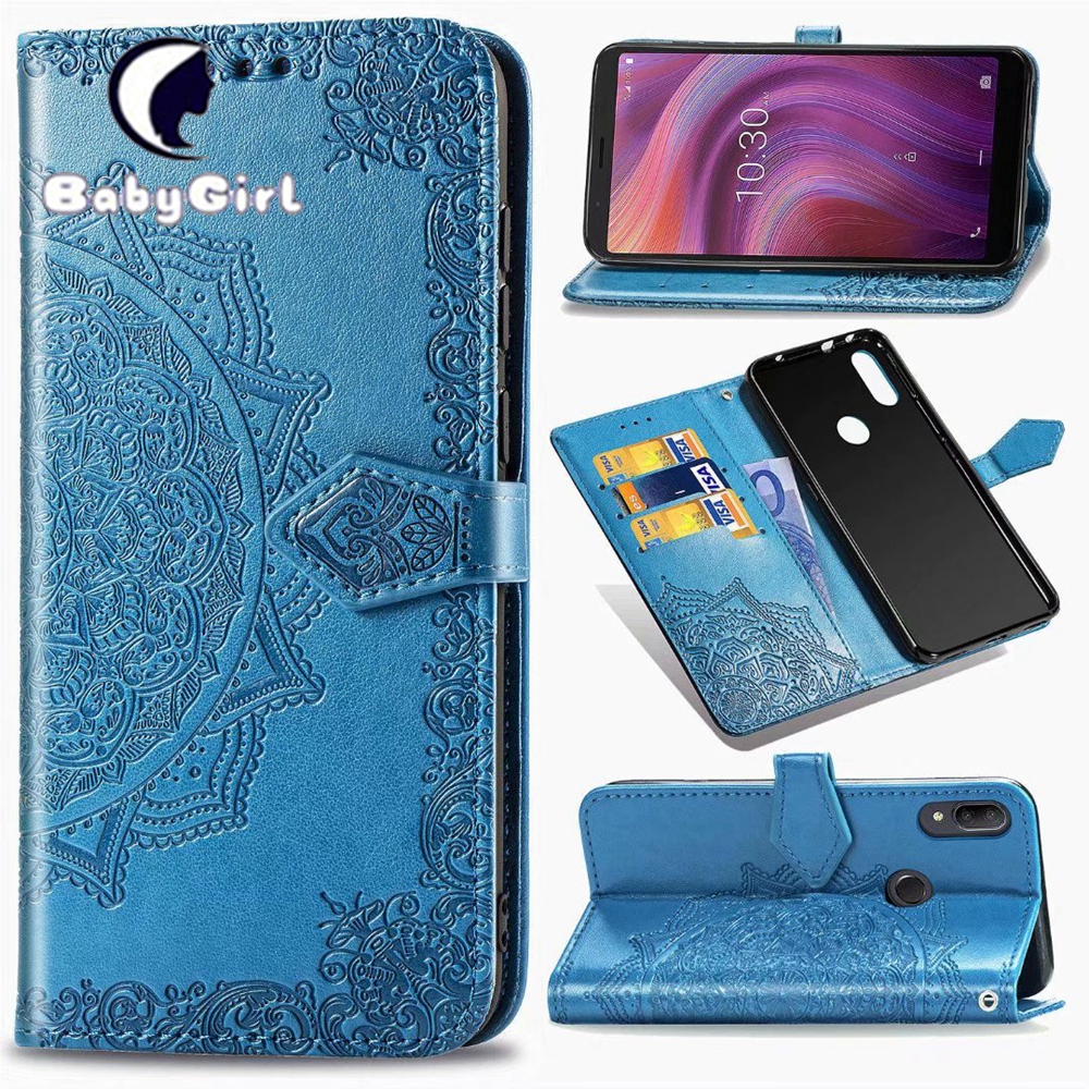 Alcatel 3V 2019 Alcatel 3X 2019 Cases 3D Flower New High Quality Flip Leather Protective Phone Cover
