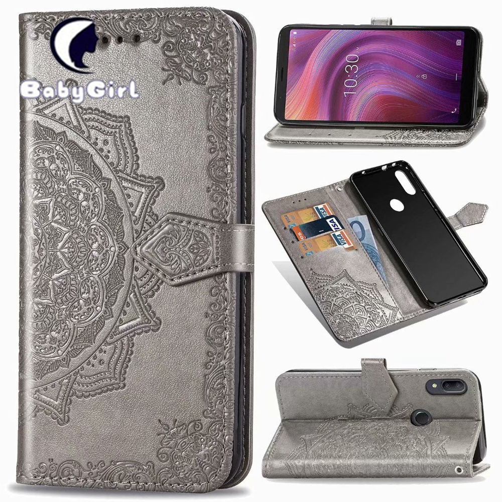 Alcatel 3V 2019 Alcatel 3X 2019 Cases 3D Flower New High Quality Flip Leather Protective Phone Cover