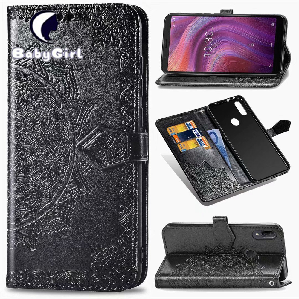 Alcatel 3V 2019 Alcatel 3X 2019 Cases 3D Flower New High Quality Flip Leather Protective Phone Cover