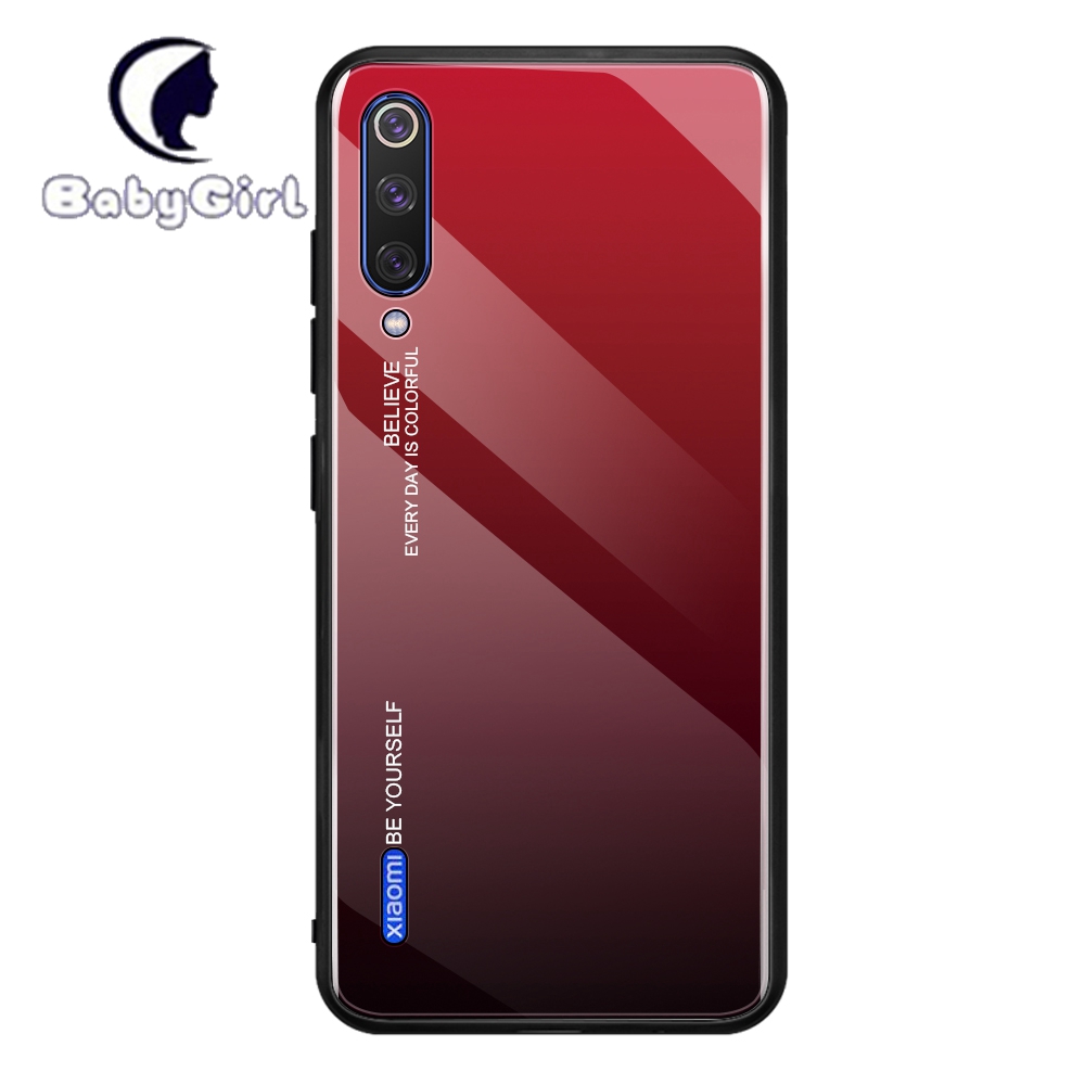 Xiaomi Mi A1 Mi A2 Lite Mi A3 Lite Mi CC9 Pro Mi CC9e Gradient Glass Case Cover Protective Shell