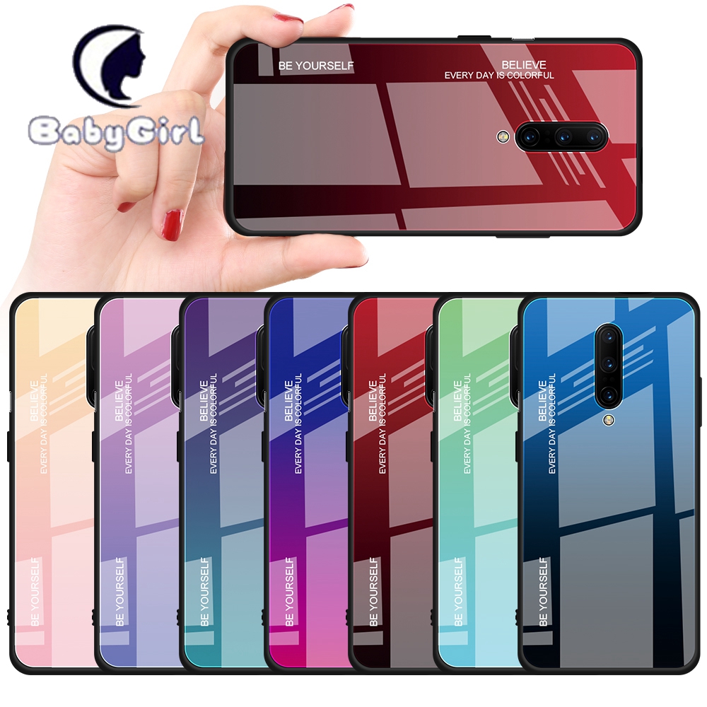 OnePlus 6 OnePlus 6T OnePlus 7 Pro OnePlus 7T Pro OnePlus 8 Pro Gradient Tempered Glass Cover Case