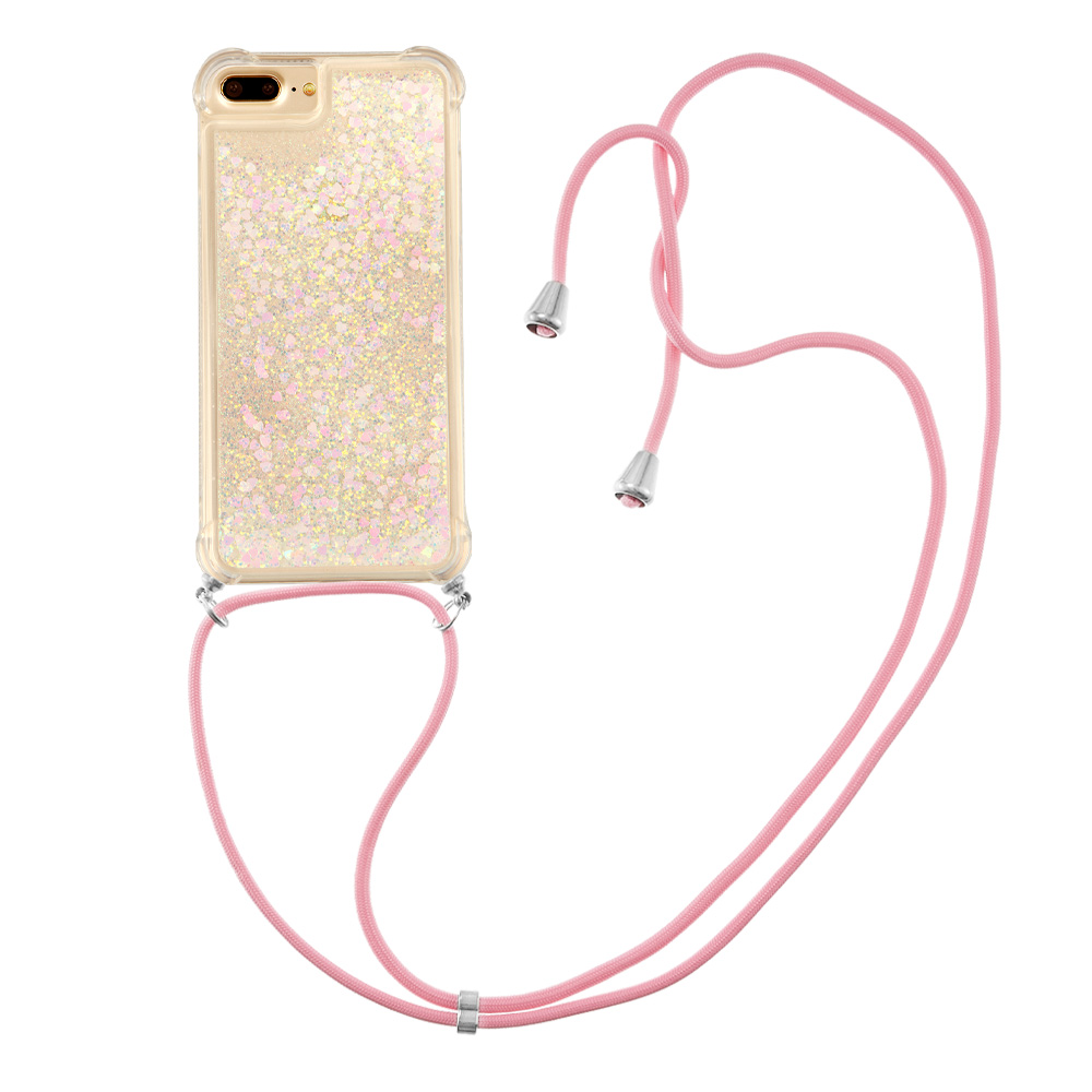 Liquid Bling Glitter Case For iPhone 6s Plus/iPhone 6 Plus/iPhone 7 Plus/iPhone 8 Plus with Lanyard