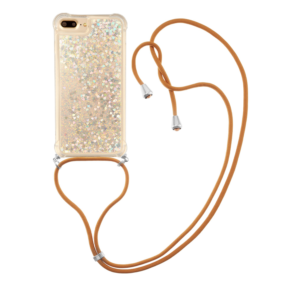 Liquid Bling Glitter Case For iPhone 6s Plus/iPhone 6 Plus/iPhone 7 Plus/iPhone 8 Plus with Lanyard