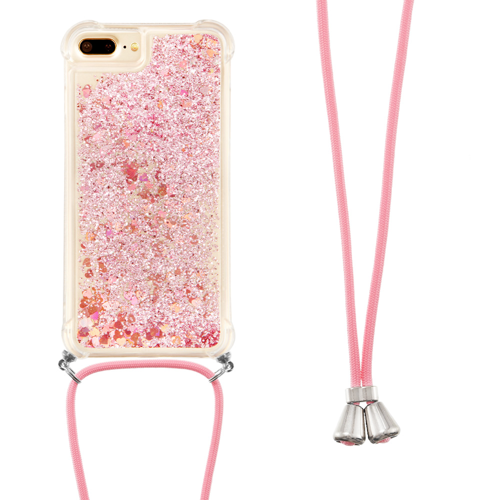 Liquid Bling Glitter Case For iPhone 6s Plus/iPhone 6 Plus/iPhone 7 Plus/iPhone 8 Plus with Lanyard