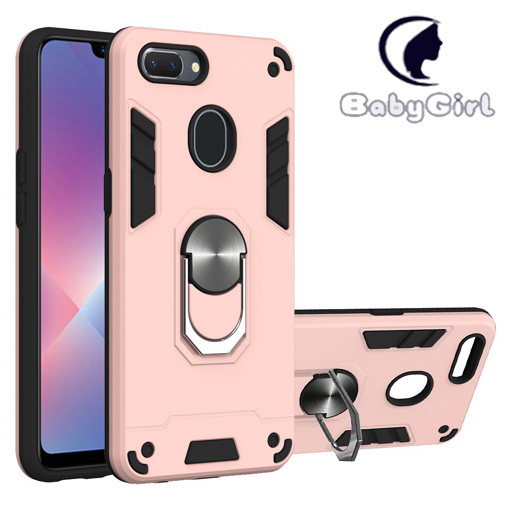 Oppo Realme 2 Case,  Oppo Realme A5 Case, 2 in 1 Dual Layer Shockproof Phone Shell Cover