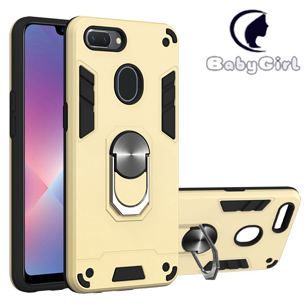 Oppo Realme 2 Case,  Oppo Realme A5 Case, 2 in 1 Dual Layer Shockproof Phone Shell Cover
