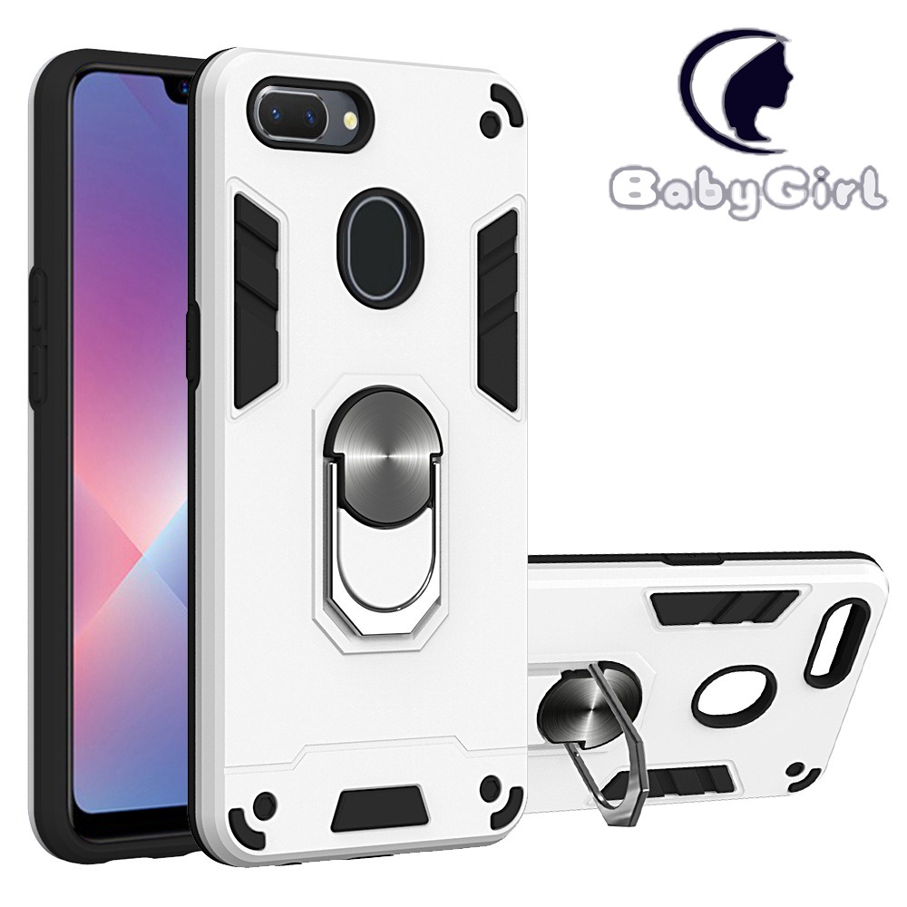 Oppo Realme 2 Case,  Oppo Realme A5 Case, 2 in 1 Dual Layer Shockproof Phone Shell Cover