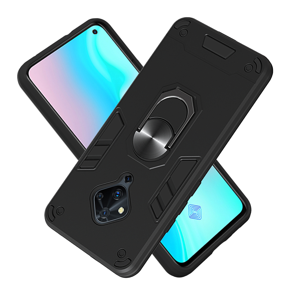 Vivo S5 Case, 2 in 1 Hybrid Ring Kickstand Protective Holder Dual Layer Shockproof Phone Case