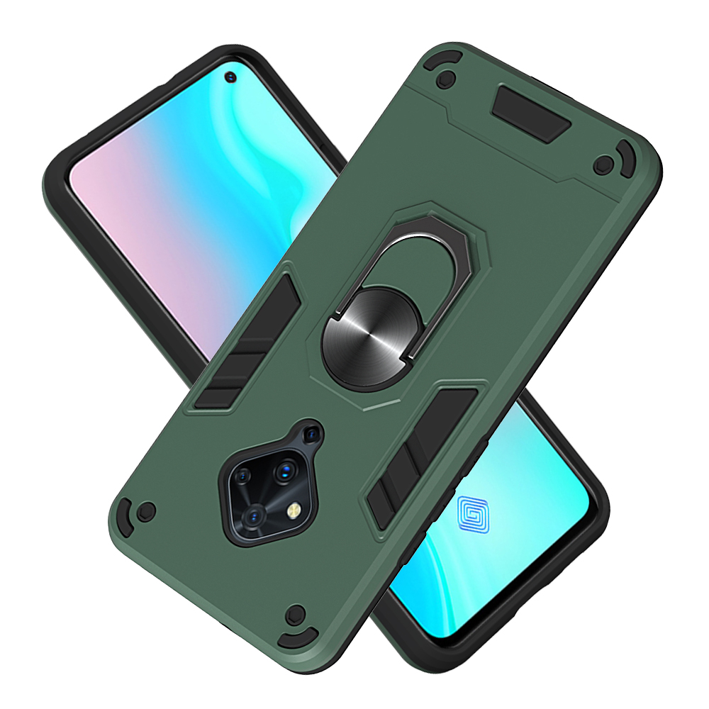 Vivo S5 Case, 2 in 1 Hybrid Ring Kickstand Protective Holder Dual Layer Shockproof Phone Case