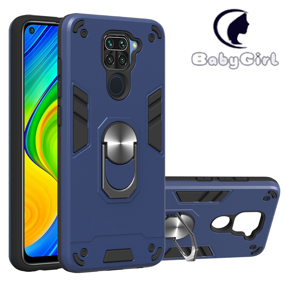 Xiaomi Mi 10 5G / Mi 10 Pro 5G Case,Armor Hard Plastic and Soft TPU with a Kickstand Bumper Cover