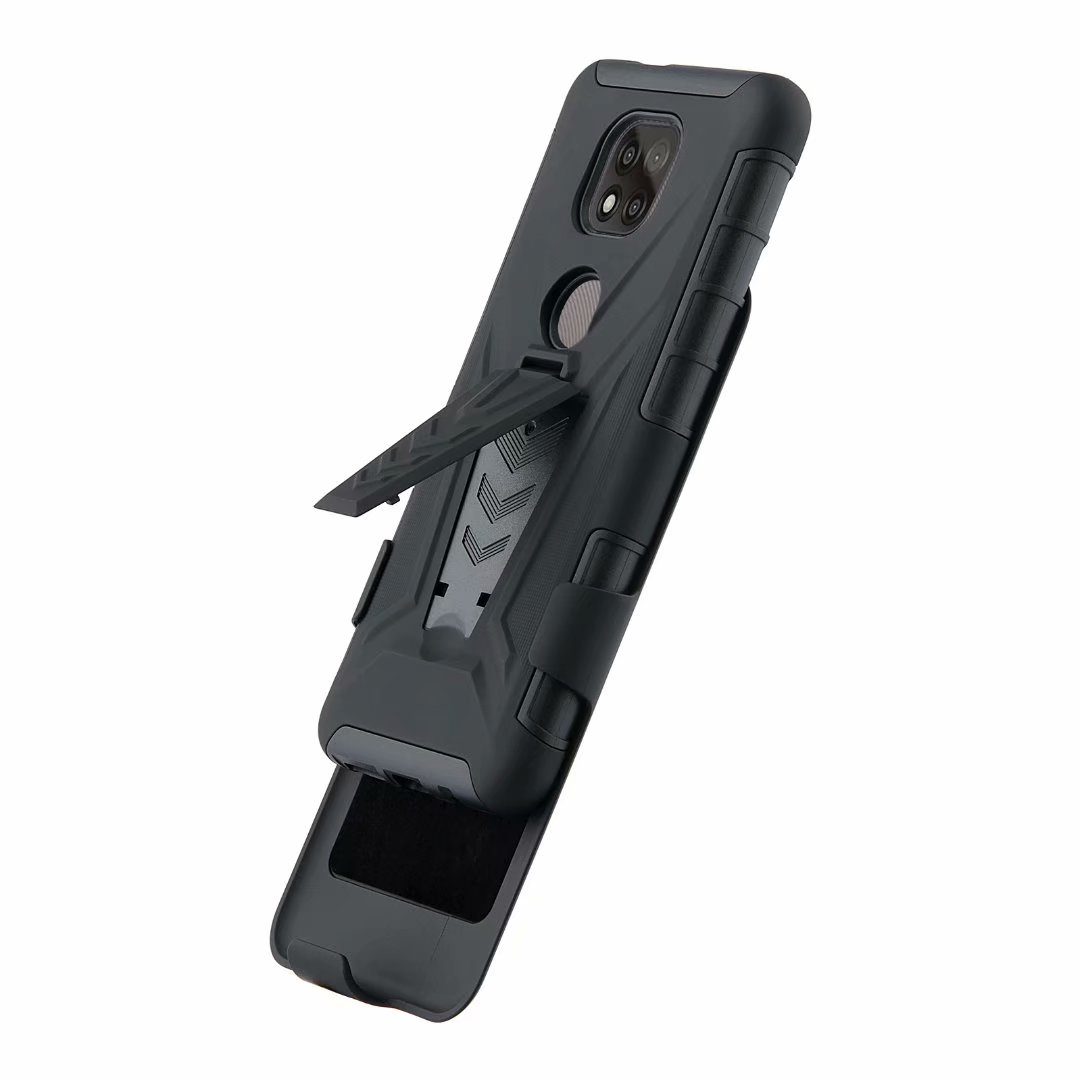 Motorola Moto G Power 2021 Case, Combo Shell Cover w/Built-in Kickstand + Swivel Belt Clip Holster