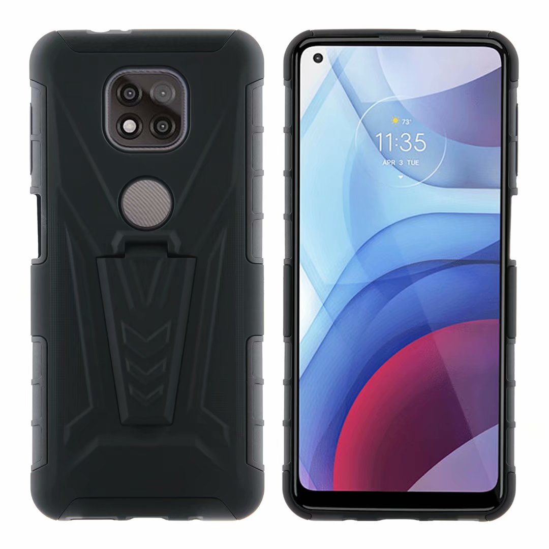 Motorola Moto G Power 2021 Case, Combo Shell Cover w/Built-in Kickstand + Swivel Belt Clip Holster