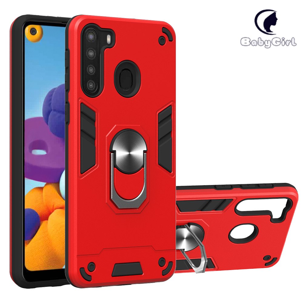 Samsung Galaxy A21 (EU version) Case, 2 IN 1 Shockproof Hybrid Dual Layer Armor Defender Phone Cover