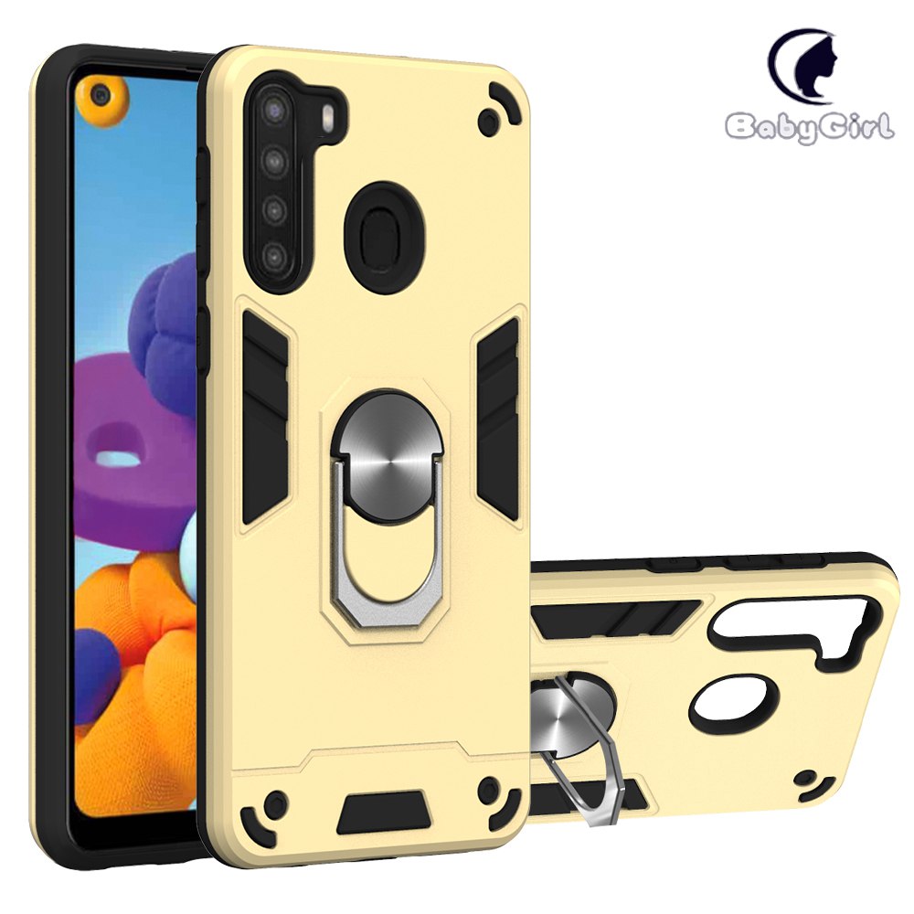 Samsung Galaxy A21 (EU version) Case, 2 IN 1 Shockproof Hybrid Dual Layer Armor Defender Phone Cover