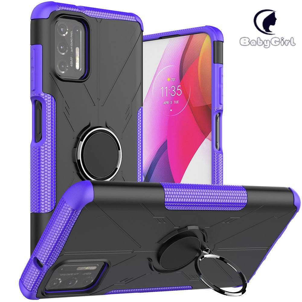 Motorola Moto G stylus 2021 Case, (TPU + PC) Dual Layer Hybrid Armor Heavy Duty Shockproof Cover