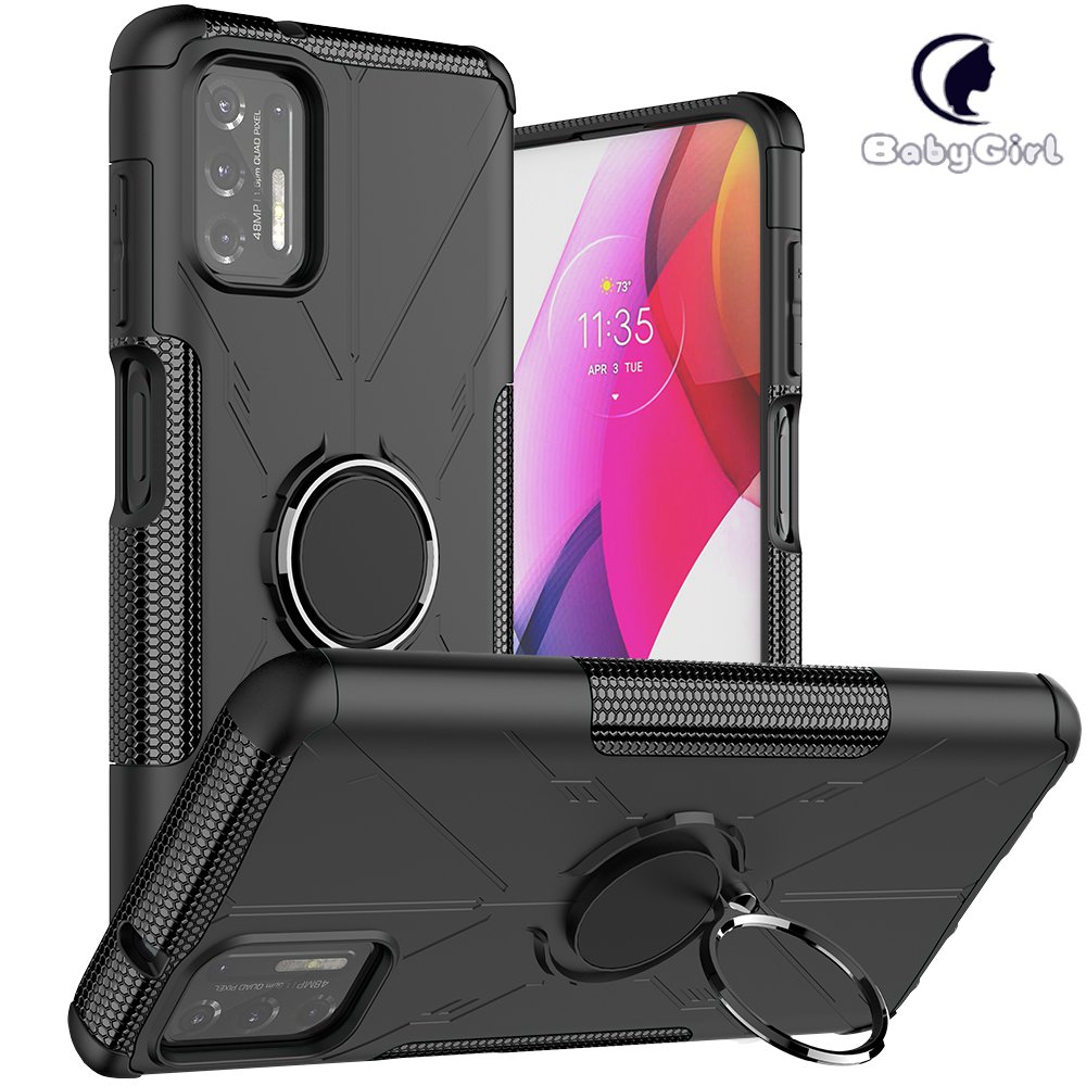 Motorola Moto G stylus 2021 Case, (TPU + PC) Dual Layer Hybrid Armor Heavy Duty Shockproof Cover