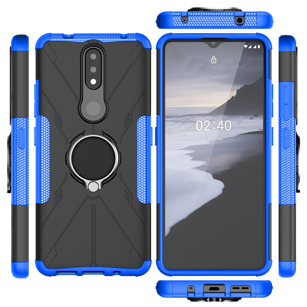 Nokia 2.4 Case, (TPU + PC) Dual Layer Hybrid Armor Heavy Duty Shockproof Phone Cover Shell