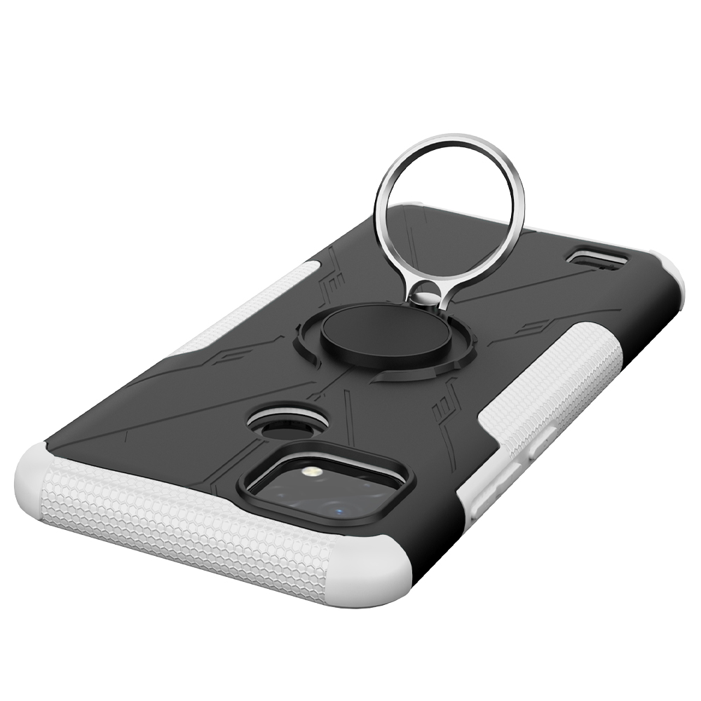 Oppo Realme C20/Realme C21 Case, (TPU + PC) Dual Layer Hybrid Armor Heavy Duty Shockproof Cover