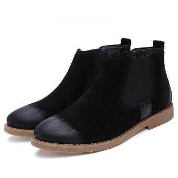 black ankle boots low heel