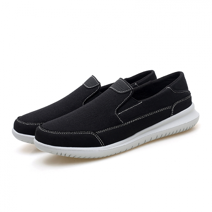 simple black loafers