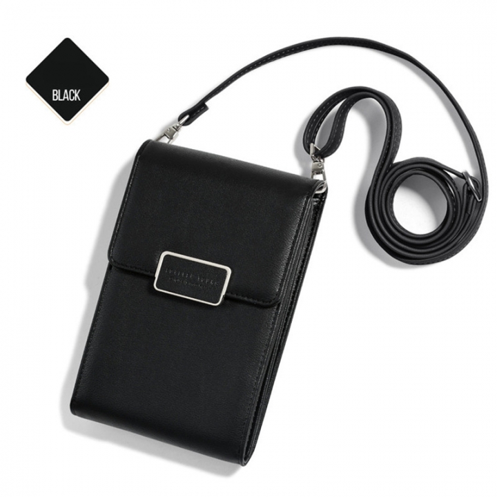 Lady Multifunction PU Leather Phone Wallet Bag Coin Purses Card Holder with Adjustable Strap