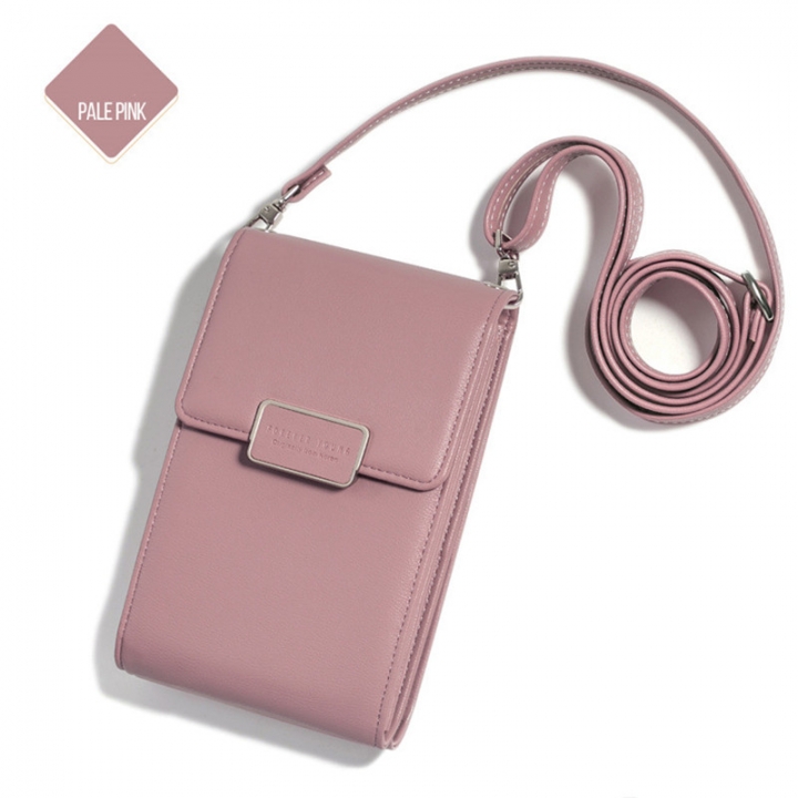Lady Multifunction PU Leather Phone Wallet Bag Coin Purses Card Holder with Adjustable Strap