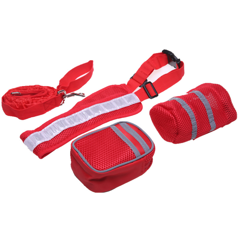 Elastic Belt Running Dog Leash Chain Lead Sports Pet Collar Rope Handsfree Dog Traction Rope Set