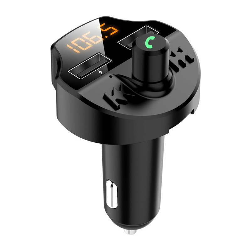 Bluetooth 5.0 Car Kit Car Wireless FM Transmitter Dual USB Fast Charger Car Mp3 Player with TF Slot